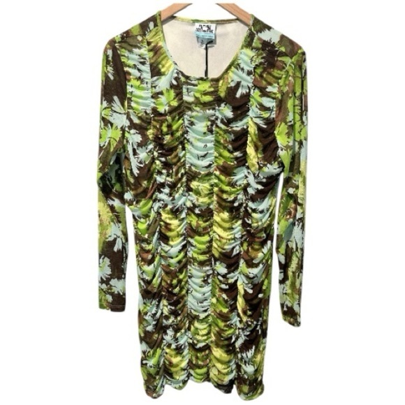 Future Collection Green Floral BodyCon Mini Dress - Picture 2 of 13